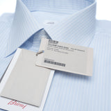 Brioni - Cotton GIZA 87 Formal Dress Shirt Blue White Striped Clark Collar - Dress Shirt | Outlet & Sale