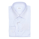 Brioni - Cotton GIZA 87 Formal Dress Shirt Light Purple Stripes Clark Collar - Dress Shirt | Outlet & Sale