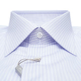 Brioni - Cotton GIZA 87 Formal Dress Shirt Light Purple Stripes Clark Collar - Dress Shirt | Outlet & Sale