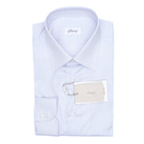 Brioni - Cotton GIZA 87 Formal Dress Shirt Light Purple Stripes Clark Collar - Dress Shirt | Outlet & Sale