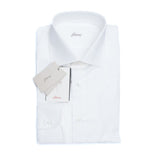 Brioni - Cotton GIZA 87 Formal Dress Shirt Off-White William Collar - Dress Shirt | Outlet & Sale