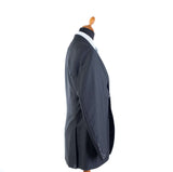 Canali - Black Long Wool Suit - Brown & Blue Stripes - Suit | Outlet & Sale