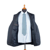 Canali - Black Long Wool Suit - Brown & Blue Stripes - Suit | Outlet & Sale