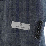 Canali - Medium Gray Suit - Dark Blue Glen Check - Suit | Outlet & Sale