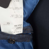 Castangia - 130 Wool Sport Coat Blue with Brown Plaid and Leather Patches - Sport Coat | Outlet & Sale