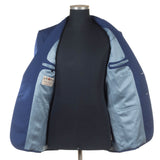 Castangia - Wool & Mohair Sport Coat in Blue with White Pick Stitching - Sport Coat | Outlet & Sale