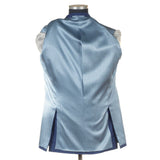 Castangia - Wool & Mohair Sport Coat in Blue with White Pick Stitching - Sport Coat | Outlet & Sale