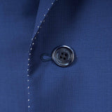 Castangia - Wool & Mohair Sport Coat in Blue with White Pick Stitching - Sport Coat | Outlet & Sale