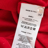 Hettabretz - Cashmere & Silk Sweater Perforrated Kanagroo Leather Buttons Red - Sweater | Outlet & Sale