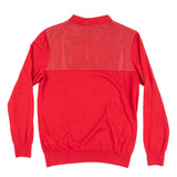 Hettabretz - Cashmere & Silk Sweater Perforrated Kanagroo Leather Buttons Red - Sweater | Outlet & Sale