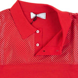 Hettabretz - Cashmere & Silk Sweater Perforrated Kanagroo Leather Buttons Red - Sweater | Outlet & Sale