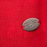 Hettabretz - Cashmere & Silk Sweater Perforrated Kanagroo Leather Buttons Red - Sweater | Outlet & Sale