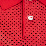 Hettabretz - Cashmere & Silk Sweater Perforrated Kanagroo Leather Buttons Red - Sweater | Outlet & Sale