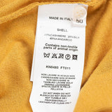 Hettabretz - Cashmere & Silk Sweater Perforrated Kanagroo Leather Buttons Yellow - Sweater | Outlet & Sale