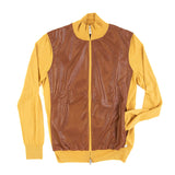 Hettabretz - Cashmere & Silk Sweater with Perforated Kangaroo Leather Zipp - Sweater | Outlet & Sale