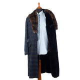 Hettabretz - Cashmere Long Coat with Sable Collar and Shaved Mink/Silk lining - Jacket | Outlet & Sale