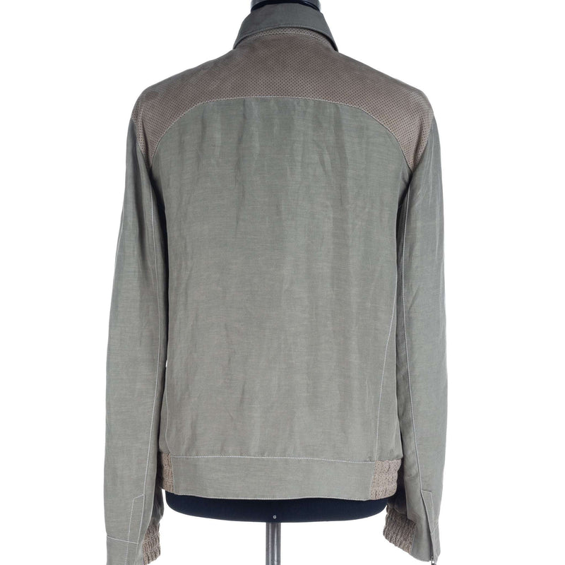 Hettabretz - Casual Linen Blouson Jacket with detachable Color - Jacket | Outlet & Sale
