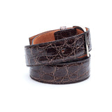 Hettabretz - Classic Flanke Brown Alligator Belt - Belt | Outlet & Sale