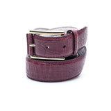 Hettabretz - Classic Red Vintage Effect Alligator Belt - Belt | Outlet & Sale
