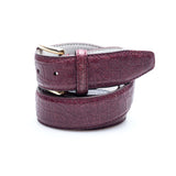 Hettabretz - Classic Red Vintage Effect Alligator Belt - Belt | Outlet & Sale