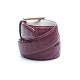 Hettabretz - Classic Red Vintage Effect Alligator Belt - Belt | Outlet & Sale