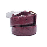 Hettabretz - Classic Red Vintage Effect Alligator Belt - Belt | Outlet & Sale
