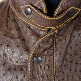 Hettabretz - Full Quill Ostrich and Cashmere Bomber Jacket - Jacket | Outlet & Sale