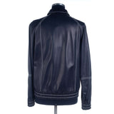 Hettabretz - Lambleather Blousing in White Contrast Stitching - Jacket | Outlet & Sale