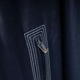 Hettabretz - Lambleather Blousing in White Contrast Stitching - Jacket | Outlet & Sale