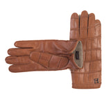Hettabretz - Mid-gloves Crocodile leather Cashmere lined with Logo - Gloves | Outlet & Sale