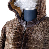 Hettabretz - Persian Lamb Coat with detachable Hood & Cashmere lining - Jacket | Outlet & Sale