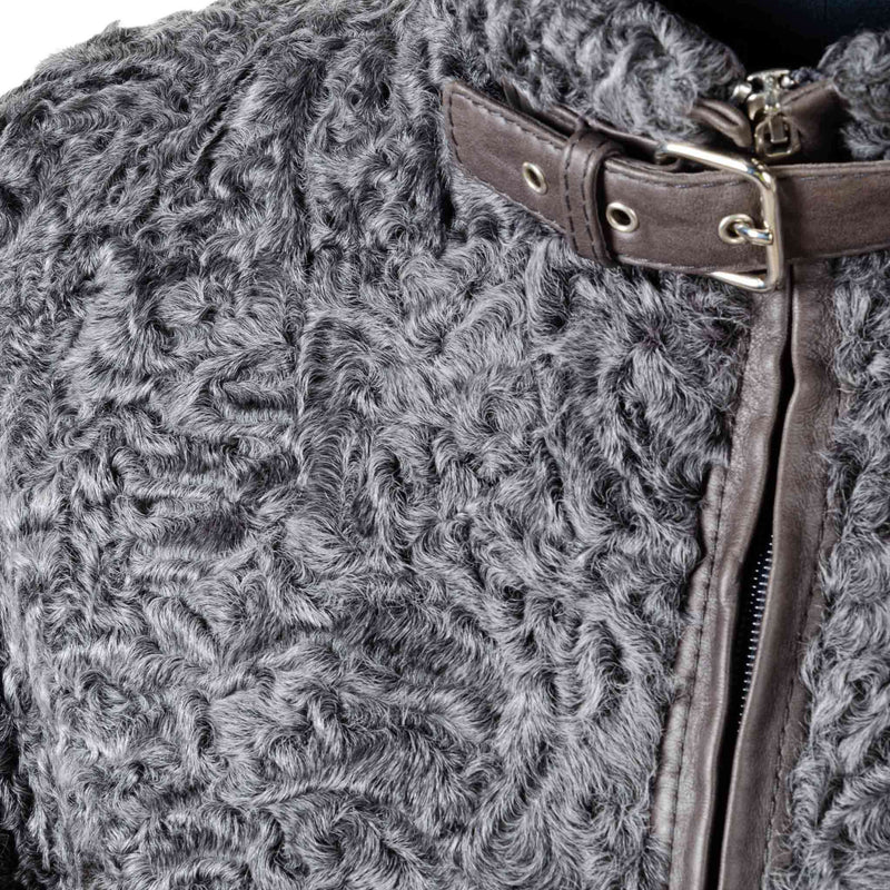 Hettabretz - Persian Lamb Coat with Lambskin details - Jacket | Outlet & Sale