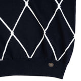 Hettabretz - Pima Cotton Sweater Black/White Cross - Sweater | Outlet & Sale