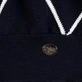 Hettabretz - Pima Cotton Sweater Black/White Cross - Sweater | Outlet & Sale