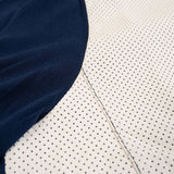 Hettabretz - Silk Cardigan Blue with Perforated Lambskin - Sweater | Outlet & Sale