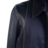 Hettabretz - Silk with asymmetrical Lambskin Blouson - Jacket | Outlet & Sale