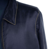 Hettabretz - Silk with asymmetrical Lambskin Blouson - Jacket | Outlet & Sale