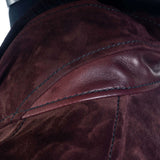 Hettabretz - Suede Calf & Lamb Leather Blouson with Mink trim - Jacket | Outlet & Sale