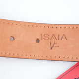 ISAIA - Classic Leather Belt - Cotton Silver Buckle - Belt | Outlet & Sale