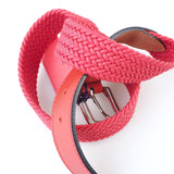 ISAIA - Classic Leather Belt - Cotton Silver Buckle - Belt | Outlet & Sale