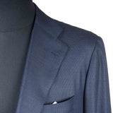 Kiton - 100% 160's Wool Dark Blue Birdseye Suit - Suit | Outlet & Sale