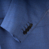 Kiton - 100% Wool Dark Blue Birdseye Suit - Suit | Outlet & Sale