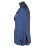 Kiton - 100% Wool Dark Blue Birdseye Suit - Suit | Outlet & Sale