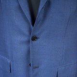 Kiton - 100% Wool Dark Blue Birdseye Suit - Suit | Outlet & Sale