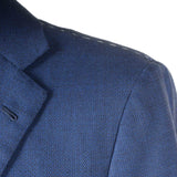 Kiton - 100% Wool Dark Blue Birdseye Suit - Suit | Outlet & Sale