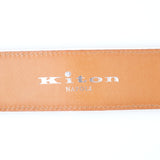 Kiton - Casual Leather Canvas Belt Gold Buckle - Belt | Outlet & Sale