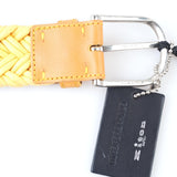Kiton - Casual Leather Cotton Woven Belt Silver Buckle - Belt | Outlet & Sale