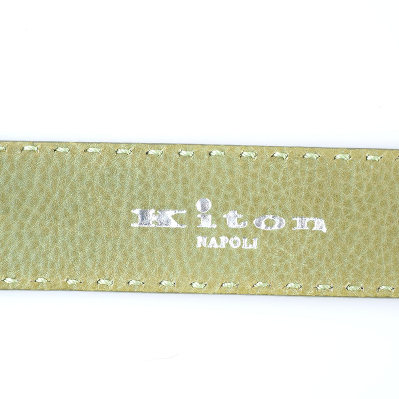 Kiton - Classic Leather Lizard Belt Stirlingsilver O-Ring - Belt | Outlet & Sale