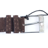 Kiton - Classic Suede Leather Belt Stirlingsilver Buckle - Belt | Outlet & Sale