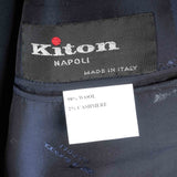 Kiton - Wool & Cashmere Dark Blue Solid Suit - Suit | Outlet & Sale